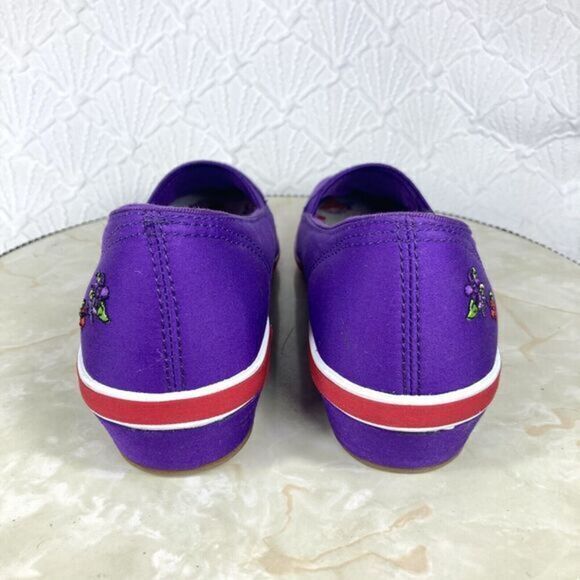 Grasshoppers Loafers Women Size 8.5 Purple Special Red Hat Society Slip On Shoes - Picture 8 of 13